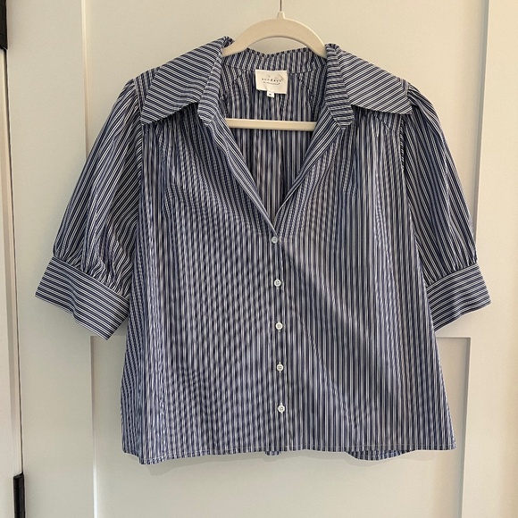 Sundays Striped Blouse Size M - Picture 1 of 8